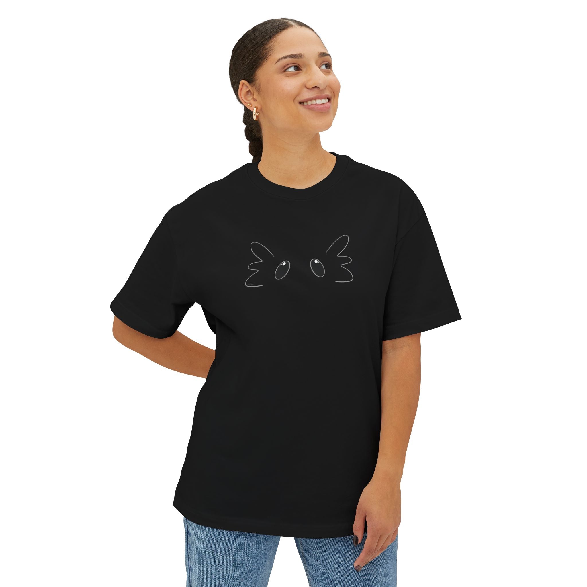 Zuuttz Axolotl Face Unisex Oversized Boxy Tee