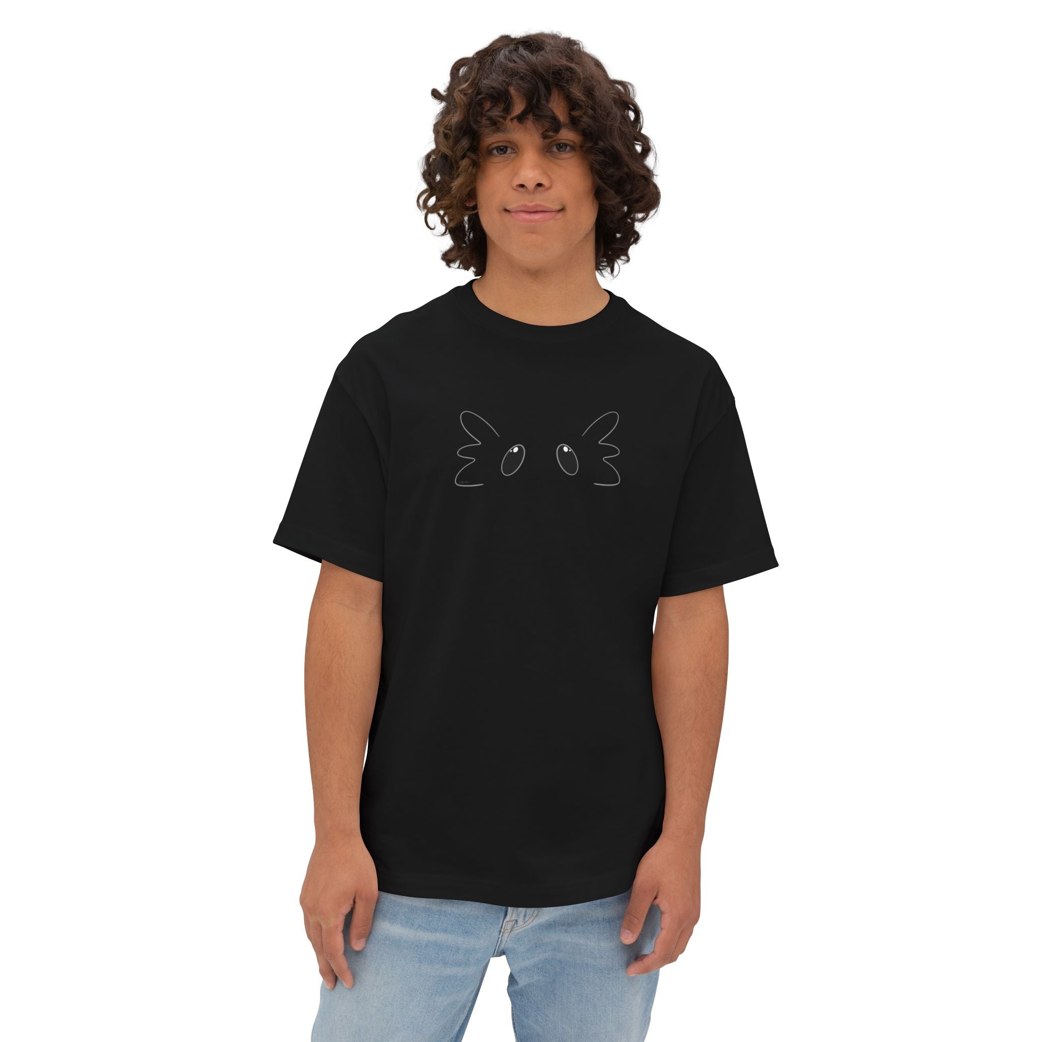 Zuuttz Axolotl Face Unisex Oversized Boxy Tee